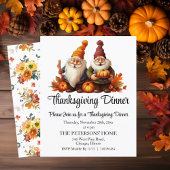 Budget Gnomes and Pumpkins Thanksgiving Invitation