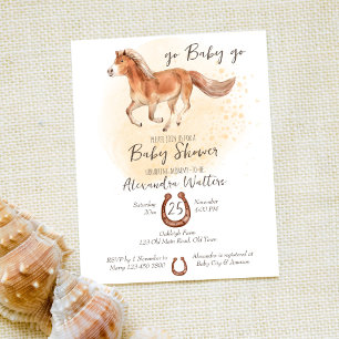Budget Go baby go running horse foal baby shower