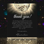 Budget Gold 60th Birthday Party Disco Ball Card<br><div class="desc">Elevate your gratitude with our Gold Black Disco 60th Birthday Thank You Card. This card captures the essence of the disco era, adding a touch of retro glamour and nostalgia to your expressions of appreciation. In a vibrant shade of purple, this thank you card exudes energy and style. The disco...</div>