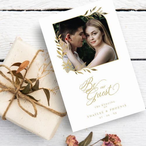 Budget Gold Branches Frame Wedding Luxury  Photo 