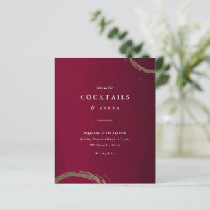 Budget Gold Cocktail Dinner Party Invitation