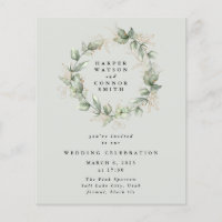 Budget Gold Eucalyptus Wreath Green Glass Wedding