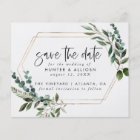 Budget Gold Frame Floral Save the Date