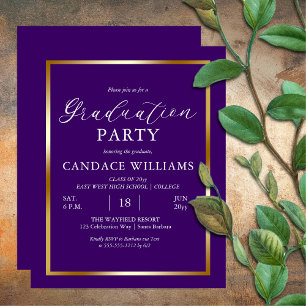 Budget Gold Frame Minimalist Party Invitation Flyer