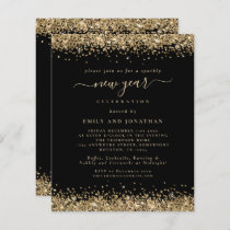 Budget Gold Glitter Black New Years Eve Party