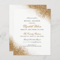 Budget Gold Glitter Bridal Shower Invitation