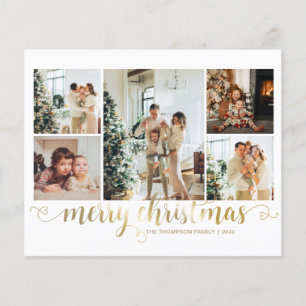 BUDGET Gold Merry Christmas Heart Script 5 Photo