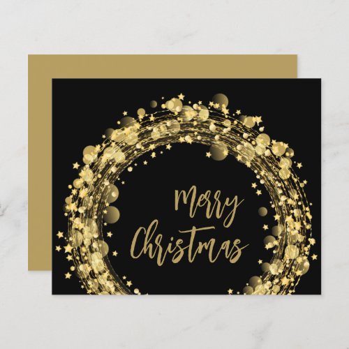 Budget Gold Stars Merry Christmas Greeting Card