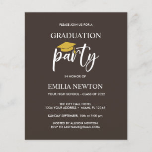 Budget Gold Tassel Graduation Cap brown Party