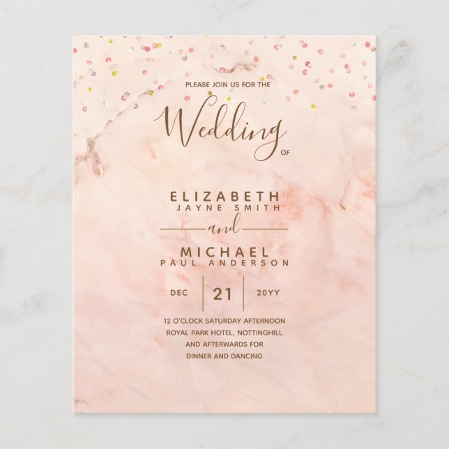 BUDGET Gold Text Monochrome Double-Sided Elegant Flyer (Front)