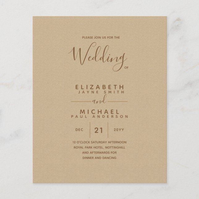 BUDGET Gold Text Monochrome Double-Sided Elegant Flyer (Front)