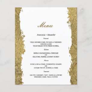 Budget Gold WEDDING MENU. Flyer
