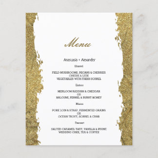 Budget Gold WEDDING MENU. Flyer