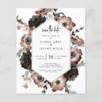 BUDGET Gothic Boho Save the Date