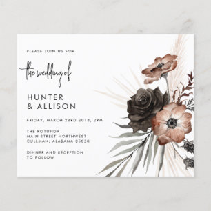 BUDGET Gothic Boho Wedding Invitation Flyer