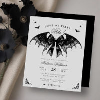 Budget Gothic Bridal Shower Invitation