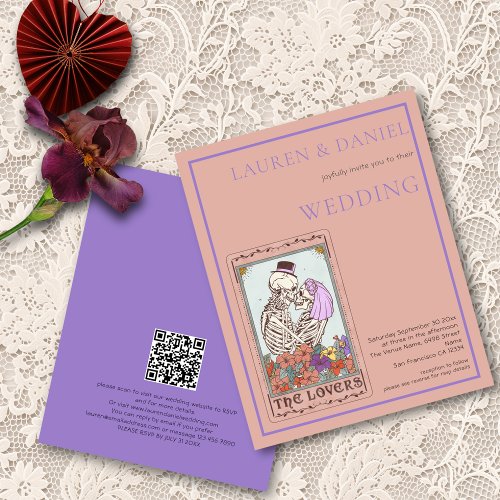 Budget Gothic Tarot Card QR Code Wedding