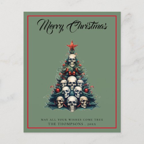 Budget Gothic Tree Merry Christmas Card