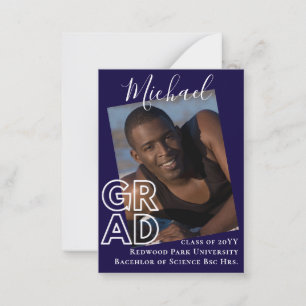 BUDGET Grad PHOTO Announcement Thank You Invite