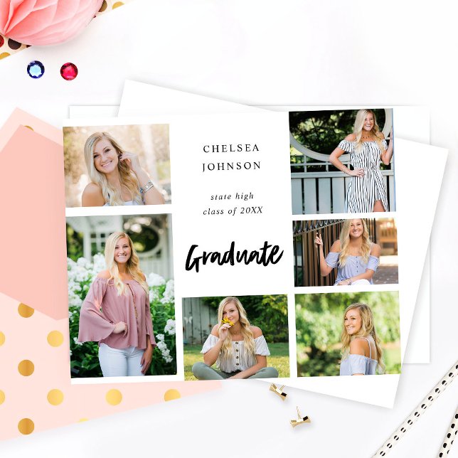 Budget Grad U Multi 6 Photo Graduate Announcement (Creator Uploaded)