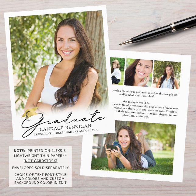 Budget Graduate Script 5 Photo Announcement (Creator Uploaded)