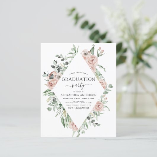 Budget Graduation 2023 Dusty Pink Floral (Standing Front)