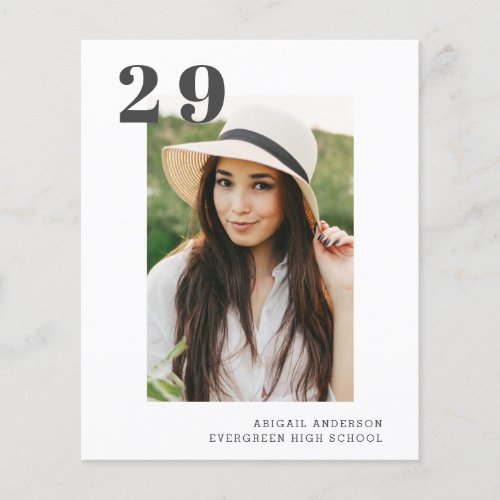 Budget Graduation 2 Photo Modern 2023 Simple Card