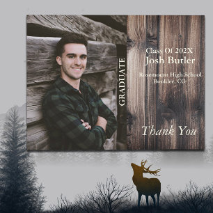 Budget Graduation Announcement and Thank You Postcard