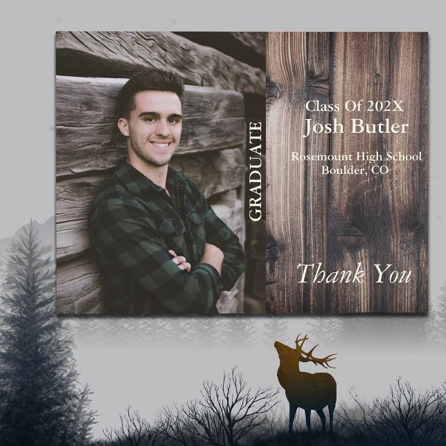 Budget Graduation Announcement and Thank You Postcard (Creator Uploaded)