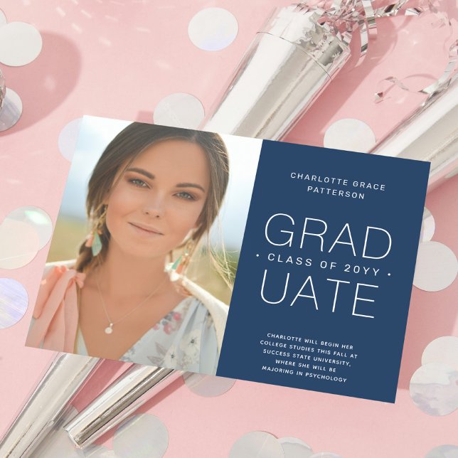 Budget Graduation Announcement Photo Minimalist Flyer (Creator Uploaded)