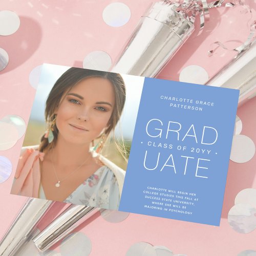 Budget Graduation Announcement Photo Minimalist Flyer