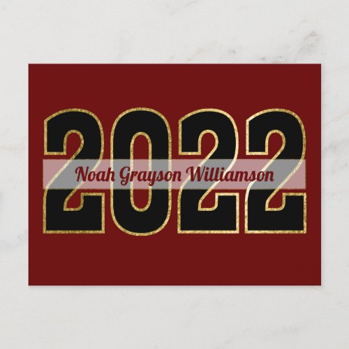 Budget Graduation Class of 2022 Save The Date Post Postcard