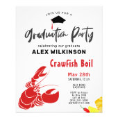 BUDGET Graduation Crawfish Boil Party Invitation Flyer (Front)