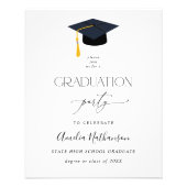 Budget Graduation Hat Graduation Party Flyer (Front)