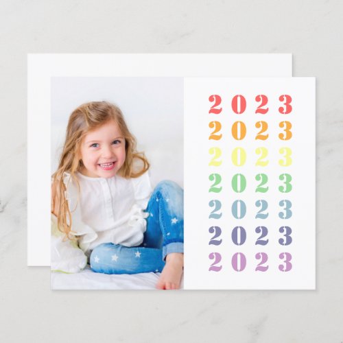 BUDGET Graduation Invitation  Photo Rainbow