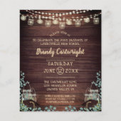 Budget Graduation Lights Eucalyptus Invitation (Front)