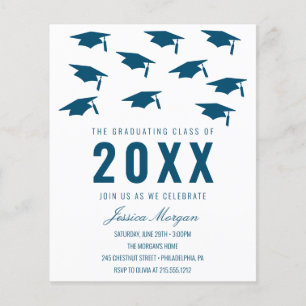 Budget Graduation Party Invite Custom School Color Flyer