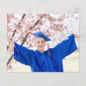 Budget Graduation Photo Minimalist Thank You Cards (Back)