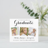 Budget Graduation Save The Date Modern 3 Photo (Standing Front)