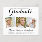 Budget Graduation Save The Date Modern 3 Photo (Front)