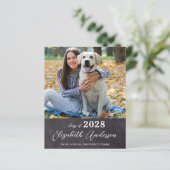Budget Graduation Simple Chalkboard Photo Invite (Standing Front)