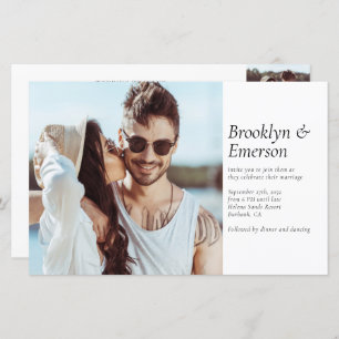 Budget Grand Modern Photo Wedding Invitation