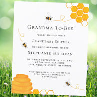 Budget Grandma To Bee Grandbaby Shower Invitation