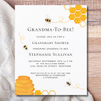 Budget Grandma To Bee Grandbaby Shower Invitation