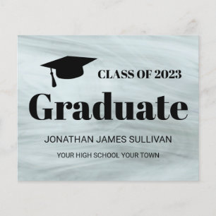Budget Gray 2022 Graduation Announcement