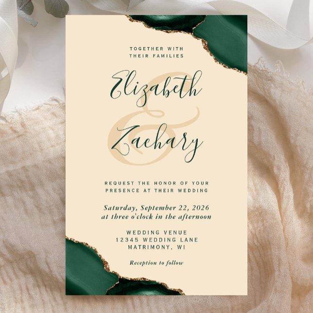 Budget Green Agate Corners Champagne Wedding (Creator Uploaded)