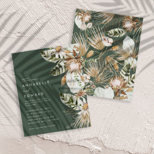 Budget green bohemian botanical modern elegant