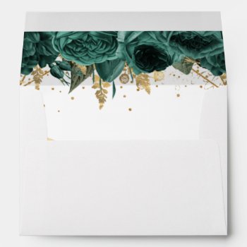 Budget Green Floral Elegant   Envelope by Invitationboutique at Zazzle