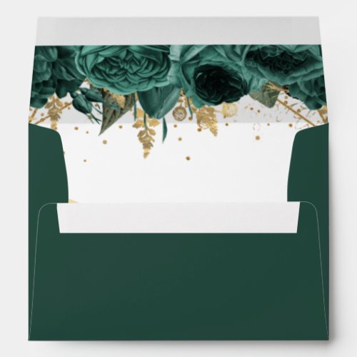 Budget Green Floral Elegant  Envelope