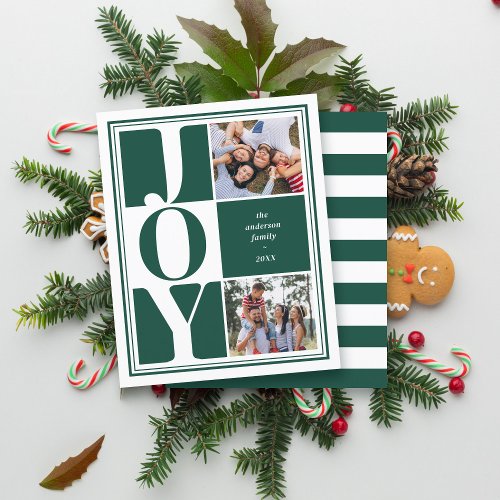 Budget Green Joy Photo Collage Christmas Holiday